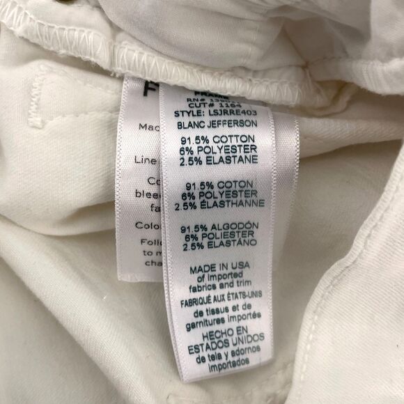 Frame Le High Skinny Blanc Jefferson Distressed Denim Jeans Womens Size 25 - Picture 7 of 7